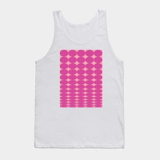 Retro Round Pattern - Pink Tank Top